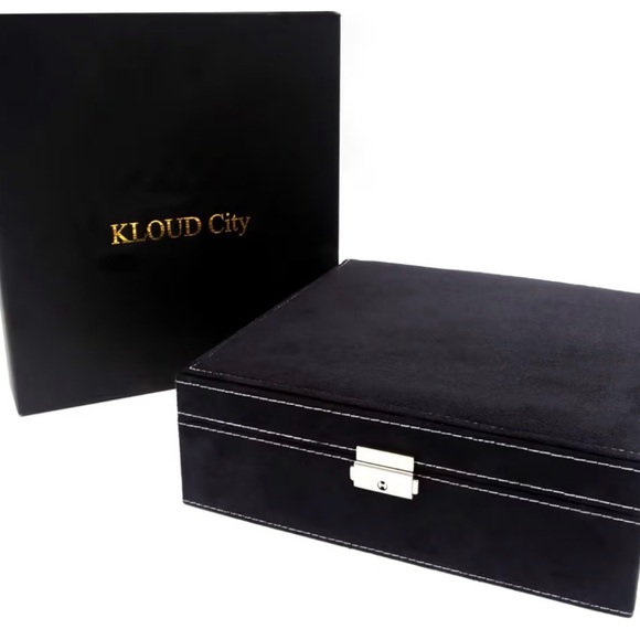 Black Suede Jewelry Organizer Box - Picture 5 of 5